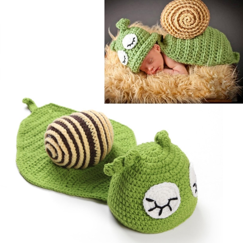 Knitted Unisex Baby Snail Costume